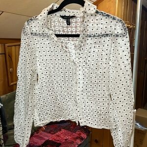 Sheer Daisy Print Blouse